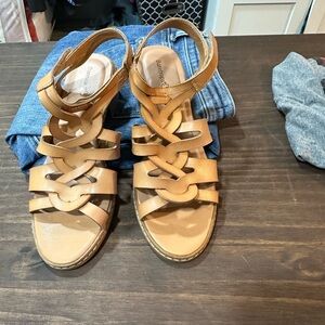 BareTraps Tan Strappy Sandals